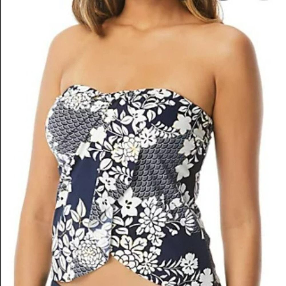 Vince Camuto Cruise Draped Bandini Swim Top - XS